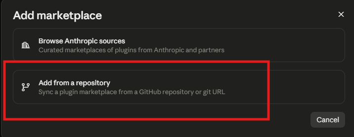 Add from a repository